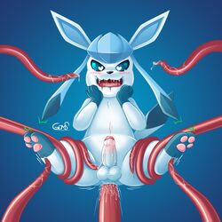 <3_eyes 1:1 ahe_gao anal anal_sex anus balls blush bodily_fluids cum eeveelution erection foreskin fur furry genital_fluids genitals glaceon goms heart hi_res humanoid_genitalia looking_pleasured male male/male male_glaceon male_only mammal neoteny nintendo open_mouth pawpads penetration penis penis_grab pokémon_(species) pokemon saliva sex solo spread_legs spreading tears tentacle tentacle_penetration tentacle_sex tentacles_everywhere uncut video_games