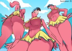 2020 3girls anthro anthrofied anus ass avian baseball_flamingo_(bna) beak big_ass big_breasts big_butt bird bottomless brand_new_animal breasts bubble_ass bubble_butt butt clothed clothing dat_ass eyelashes feathers female flamingo fur furry furry_only genitals group hair hat headgear headwear hi_res huge_ass huge_butt humanoid_genitalia humanoid_hands humanoid_pussy humanoid_vagina long_hair looking_at_viewer looking_back looking_down low-angle_view mostly_nude naked nipples no_panties no_underwear nude ownychan pink_feathers pink_fur pink_hair plump_labia ponytail pussy skirt smile smirk solo_female studio_trigger thick_thighs under_boob underboob upskirt vagina wide_hips