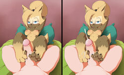 1boy 1girls anthro armpits arms_behind_head bangs bed bed_sheet bedroom_eyes before_and_after belly_button big_penis black_nose blue_eyes breasts brown_fur claws couple cum cum_on_feet duo edit ejaculation fangs feet female footjob furry human human_on_anthro humanoid_penis idw_comics idw_publishing interspecies kektails larger_male light-skinned_male light_skin long_hair looking_at_viewer male_human/female_anthro male_on_anthro medium_breasts mobian_(species) navel nude nude_female nude_male orgasm outercourse partial_male pawpads paws penis pillow pink_nipples ponytail pov seductive seductive_look seductive_smile sega size_difference smaller_female smile smiling smiling_at_viewer sonic_(series) sonic_the_hedgehog_(comics) sonic_the_hedgehog_(idw) sonic_the_hedgehog_(series) straight tail tied_hair two_tone_fur whisper_the_wolf wolf wolf_ears yellow_fur