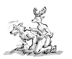 all_fours ambiguous_penetration anal anal_sex anthro anthro_on_anthro anthro_penetrated anthro_penetrating anthro_penetrating_anthro antlers balls_deep beastars big_dom_small_sub bisexual bisexual_sandwich blush bodily_fluids canid canine canis cervid cervine closed_eyes doggy_style dwarf_rabbit fangs female from_behind_position group group_sex hand_on_hip haru_(beastars) horn lagomorph legoshi_(beastars) leporid louis_(beastars) male male/male mammal open_mouth penetration rabbit red_deer sandwich_position sex sharp_teeth shirako side_view size_difference small_dom_big_sub straight sweat teeth wolf