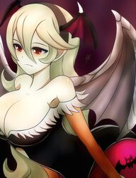 1girls ass breasts capcom cleavage clothing corrin_(fire_emblem) corrin_(fire_emblem)_(female) cosplay darkstalkers demon_girl female female_only fire_emblem fire_emblem_fates hairband large_breasts long_hair manakete morrigan_aensland_(cosplay) naughty_face nintendo platinum_blonde_hair raydango red_eyes solo succubus tagme vampire_(game) wings