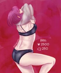 getawaystickss hot_pants_(jjba) jojo's_bizarre_adventure muscles panties pink_hair shirt steel_ball_run undress_character undressing