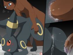 2boys absurd_res anal anal_penetration anal_sex anus bed blush bodily_fluids canine cum cum_in_ass cum_inside dark-skinned_male dark_skin digital_media_(artwork) duo eeveelution feral furry gay genital_fluids hi_res human human_on_feral human_penetrating human_penetrating_feral interspecies looking_back male male_on_feral male_only male_penetrated male_penetrating male_penetrating_male mammal nintendo original_character patreon penetration penile_penetration penis pokémon_(species) pokemon pokemon_(species) pokemon_gsc pokephilia precum quadruped sex text umbreon video_games watermark winick-lim yaoi zoophilia