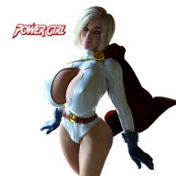 1girls 3d 3d_(artwork) alien alien_girl big_breasts bimbo blonde_hair blue_eyes breasts bursting_breasts busty cleavage cleavage_cutout costume dc dc_comics female female_only huge_breasts kara_zor-l karen_starr kryptonian large_breasts legs outfit power_girl prizm1616 short_hair solo superheroine superman_(series) thick_legs thick_thighs thighs uncensored voluptuous