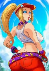 ai_generated bimbo blonde_hair blue_eyeshadow fatal_fury feminization hypnosis kimberly_jackson kimberly_jackson_(cosplay) king_of_fighters mascara red_lipstick rule_63 sano-br snk street_fighter terry_bogard