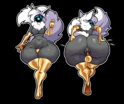 1boy anthro anthro_focus anthro_only anus anus_peek ass ass_focus ass_grab back_view behind_view bottom_heavy commission donut_anus front_view gold_bikini gold_thighhighs heel_boots heels male male_focus male_only nsfw_lies onomatopoeia rear_view tagme tail wobble wobbling wobbling_ass wobbling_butt