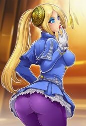 ai_generated bimbo blonde_hair blue_eyeshadow fatal_fury feminization hypnosis ingrid_(capcom) ingrid_(capcom)_(cosplay) king_of_fighters mascara red_lipstick rule_63 sano-br snk street_fighter terry_bogard