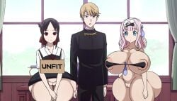 condom cum editorl fujiwara_chika huge_ass huge_breasts kaguya-sama_wa_kokurasetai_~tensai-tachi_no_renai_zunousen~ micro_bikini screenshot_edit shinomiya_kaguya used_condom useless_clothing