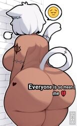 1girls 2025 2d 2d_(artwork) ass big_ass big_butt butt completely_nude completely_nude_female english english_text everyone_is_so_mean_2_me felid felid_humanoid feline feline_humanoid female female_only hi_res high_resolution highres igxxiii meme nude nude_female original original_character solo solo_female stinky_cat_(igxxiii) text white_hair