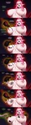 2girls ai_assisted black_nails breasts chains cum cum_in_breasts cum_inside ecstasy egg egg_implantation eggs female giving_birth glowing_eyes glowing_markings hair hentai_genia hentai_genia_(oc) huge_breasts large_breasts long_nails long_tongue nipple_fucking nipples pink_hair red_eyes shaking sharp_teeth spider spiderweb tattoo tattoos teeth text text_bubble trembling x-ray x-ray_view xray_view