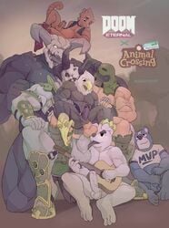 6+boys 7boys absurd_res accipitrid accipitriform animal_crossing anthro anthrofied apollo_(animal_crossing) armor ass avian bandage bara beak bear big_penis big_testicles bird bodily_fluids canid canine claws clothing crossover cum cum_everywhere cum_in_ass cum_inside cum_on_face cum_on_feet cum_on_self cum_on_testicles curt_(animal_crossing) demon doom doom_slayer_(doom) eagle erection excessive_cum feet flick_(animal_crossing) furry gangbang gay genital_fluids genitals group group_sex guitar hi_res horn hourlessmage human humanoid interspecies k.k._slider kneeling larger_male licking male male_only mammal marauder_(doom) messy muscular_male musical_instrument nintendo on_top orgasm orgasm_face orgy penis piercing plucked_string_instrument scalie sex shirt sitting size_difference smaller_male string_instrument talons testicles testicles_on_face tongue tongue_out topwear uncut ursid ursine vest video_games white_eyes yaoi