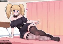 ani_grok baggen683 beautiful big_ass big_breasts blonde_hair blue_eyes curvy curvy_body curvy_female curvy_figure dress female girl grok grok_(twitter) sexy sexy_body sexy_pose stockings thighhighs twintails