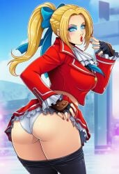 ai_generated bimbo blonde_hair blue_eyeshadow fatal_fury feminization hypnosis karin_kanzuki karin_kanzuki_(cosplay) king_of_fighters mascara red_lipstick rule_63 sano-br snk street_fighter terry_bogard
