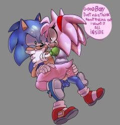 1boy 1girls accessory amy_rose anthro anthro_female anthro_male anthro_on_anthro anthro_only archie_comics ass assertive_female balls biting_hand blue_balls blue_fur blue_shoes bodily_fluids butt_grab clothed clothed_female clothed_sex clothing cock cowgirl_position crazy crazy_eyes crazy_female crazy_smile dialogue dick dominant dominant_female duo english_text erection eulipotyphlan female footwear fur furry genitals gloves grabbing green_eyes grin grinning hairband hand_in_mouth hand_on_butt hands_on_hips handwear handwear_and_footwear_only hedgehog hi_res hip_grab humanoid insane looking_at_partner male male/female mammal mobian_(species) nicole_chees on_lap penetration penile penile_penetration penis penis_in_vagina pink_fur red_hairband red_shoes riding riding_penis rosy_the_rascal_(archie) sega sex shirt shoes sitting sitting_on_another sitting_on_lap sitting_on_person sonic_(series) sonic_the_hedgehog sonic_the_hedgehog_(archie) sonic_the_hedgehog_(comics) sonic_the_hedgehog_(series) speech_bubble straight straight_sex sweat t-shirt tail text vaginal_penetration white_gloves yandere