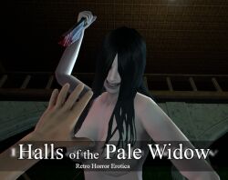 3d big_breasts blood breasts english_text female ghost ghost_girl halls_of_the_pale_widow horror human knife krasue_games looking_at_viewer male nude nude_female pov the_pale_widow video_games