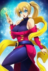 ai_generated bimbo blonde_hair blue_eyeshadow fatal_fury feminization hypnosis king_of_fighters mascara red_lipstick rose_(street_fighter) rose_(street_fighter)_(cosplay) rule_63 sano-br snk street_fighter terry_bogard