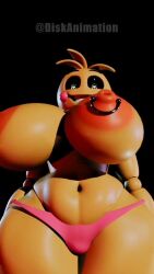 1girls 3d 3d_animation 3d_model 9:16 animated animatronic animatronic_female areolae atlasedit big_breasts bouncing_breasts breasts breasts_bigger_than_head breasts_out curvy curvy_female curvy_figure diskanimation female female_focus female_only five_nights_at_freddy's fnaf heart-shaped_pupils longer_than_10_seconds looking_at_viewer low-angle_view nipple_piercing nipples panties piercing pink_panties robot robot_girl sharp_teeth shorter_than_30_seconds smile smiling smiling_at_viewer solo sound sound_edit tagme thick_thighs toy_chica_(fnaf) toy_chica_(love_taste) vertical_video video video_games
