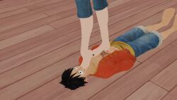 3d barefoot barefoot_under_trousers feet feet_up foot_fetish footjob mmd onepieceaipro stomp stomped stomping tagme trample trampled trampling video