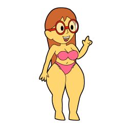 1girls bra female glasses half_naked kindergarten_(game) kindergarten_3 ms._lovelett panties shortstack teacher thick_thighs underwear