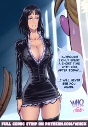 1animal 1boy 1girls black_panties breasts curvy curvy_figure dark-skinned_female female impossible_clothes large_breasts male nico_robin one_piece panties sanji thick_thighs tony_tony_chopper vinsmoke_sanji whox