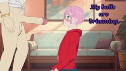 3d big_penis blowjob deepthroat excessive_cum femboy forced_oral fummunity_comix futa_on_male futanari on_knees pink_hair purple_hair tagme taller_girl video x-ray