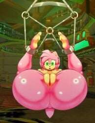 absurd_res accessory amy_rose anthro areola black_nose breasts captured dashinthedark_(artist) eulipotyphlan feet female front_view fur genitals green_eyes hair hair_accessory hairband head_tuft hedgehog hi_res mammal nipples nude open_mouth pink_areola pink_body pink_fur pink_hair pink_nipples plump_labia sega short_hair small_breasts solo sonic_the_hedgehog_(series) tan_body tan_fur thick_thighs tuft vulva wide_hips