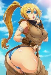 ai_generated bimbo blonde_hair blue_eyeshadow fatal_fury feminization hypnosis ibuki_(street_fighter) ibuki_(street_fighter)_(cosplay) king_of_fighters mascara red_lipstick rule_63 sano-br snk street_fighter terry_bogard
