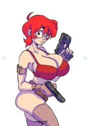 balak glasses huge_breasts nomoco red_hair