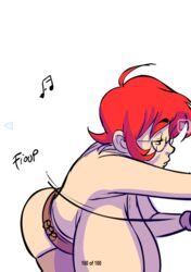 balak glasses huge_breasts nomoco red_hair