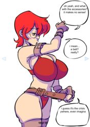 balak glasses huge_breasts nomoco red_hair