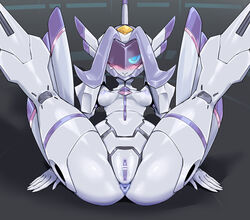 alternate_version_available anus ass blush breasts censored chlorophytum clitoris darling_in_the_franxx female genitals humanoid looking_at_viewer lying machine on_back pinup pochincoff pose presenting pussy robot robot_humanoid solo spread_legs spreading studio_trigger