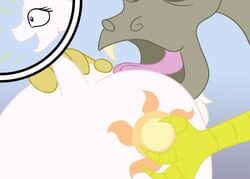 ass bald butt_grab butt_in_air butt_lick chimera cunnilingus discord_(mlp) draconequus duo female friendship_is_magic gasp hand_on_butt hasbro hybrid licking male my_little_pony nude open_mouth oral presenting presenting_hindquarters princess_celestia_(mlp) raised_tail sex shaved_pussy smile straight straight_hair tongue tongue_out vaginal_penetration