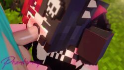 1boy 1girls blender blowjob blowjob_focus cum dick ellie_walls_(odysseyellie) minecraft oral oral_sex pale_skin phantomony steve_(minecraft) sucking sucking_off sucking_penis tagme video