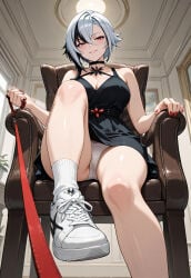 1girls ai_generated crown dominant dominant_female domination feet feet_fetish feet_focus feet_together feet_up female femdom femdomfantasyai foot_fetish foot_focus footjob footwear forced highres human kissing leash rope rope_bondage shoes taller_girl