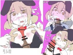1boy 1girls azusawa_kohane big_breasts blowjob blush breasts bunny_ears bunnysuit cum cum_in_mouth cum_on_face ejaculation facial fellatio female handjob leotard male nipples oral paizuri penis project_sekai tempuhra titjob