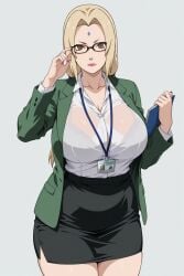 1girls ai_generated ass breasts cameltoe curvy curvy_figure female female_only huge_ass huge_breasts light-skinned_female light_skin long_hair looking_at_viewer mature_female milf naruto naruto_(classic) naruto_(series) naruto_shippuden office_lady patreon pussy sex smile steam thick_thighs thighs thong tsunade underwear zadbhell