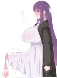 1futa ahe_gao angry areolae_bulge arms_at_side bangs big_breasts big_penis black_jacket blunt_bangs blush blushing breasts breasts_bigger_than_head busty busty_futa clenched_fists clenched_hands clothed clothed_futa collared_dress condom condom_filling cum cum_in_condom cum_on_clothes cum_outside cum_without_hands cumming cumshot dress dress_lift dress_lifted_by_self embarrassed fern_(sousou_no_frieren) frieren_beyond_journey's_end futanari futanari_orgasm hair_ornament hair_tied hands-free_ejaculation huge_breasts huge_cumshot huge_penis hyper hyper_penis jacket jacket_open japanese_text large_breasts large_penis light-skinned_futa light_skin long_dress long_hair mouth_closed nipple_bulge nyorube orgasm penis penis_under_dress penis_visible_through_clothing profile_view puffy_nipples purple_eyes purple_hair robe side_view sideboob solo solo_focus sousou_no_frieren sweat sweating sweaty_face trying_not_to_cum twitching_penis voluptuous voluptuous_futa wearing_condom wet_clothes wet_clothing white_dress