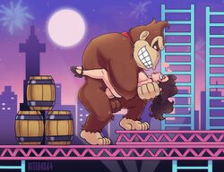 2019 ambiguous_penetration anthro anthro_on_female anthro_on_human anthro_penetrating anthro_penetrating_female anthro_penetrating_human ape balls barrel bedroom_eyes bitebox64 breasts brown_hair city cityscape clothing donkey_kong donkey_kong_(arcade) donkey_kong_(series) duo erection eye_contact eyeshadow female female_on_humanoid female_penetrated fireworks footwear full_moon fur genitals haplorhine heart hi_res high_heels human human_female human_on_anthro human_penetrated humanoid interspecies larger_male long_hair looking_at_another looking_pleasured makeup male male_penetrating male_penetrating_female mammal mario_(series) monkey moon mostly_nude narrowed_eyes night nintendo nipples nonhuman_male_on_human_female outside pauline penetration penis primate seductive sex shoes signature size_difference smaller_female smile standing straight video_games