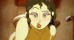 big_lips big_shoulders completely_nude completely_nude_female edited_screencap french_female lascars looking_at_viewer manuella official_animation official_art posing screencap