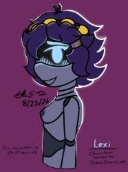 1girl 1girls 2d 2d_(artwork) 2d_artwork blue_eyes breasts clip_studio_paint_(artwork) clip_studio_paint_(medium) color colored disassembly_drone fanart female female_focus female_only glitch_productions glowing_eyes hairclip jazzystarrlight lesbian lesbian_pride_colors lexi_(jazzystarrlight) lighting murder_drones my_art naked naked_female nipple_bulge nipples non-human not_my_oc nude nude_female oc purple_hair robot robot_girl shading shy shy_expression shy_female shy_gal shy_girl shy_smile smile smile_at_viewer smiling smiling_at_viewer torso_focus torso_shot witherking