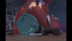 1boy 1boy1girl 1girl 1girls ass ass_focus assertive_female b-banto back_view blue_hair exposed_back face_in_ass facesitting facesitting_female facesitting_through_clothes female_dominating_male female_domination female_on_top femdom genshin_impact high_heels male_dominated mona_(genshin_impact) night reverse_facesitting reverse_rape reverse_ryona self_upload shoulder_pads sitting sitting_on_another sitting_on_face sitting_on_person smothered smothering smothering_ass smothering_butt thick_ass thick_butt thick_legs thick_thighs thighs thighs_bigger_than_head thighs_bigger_than_torso wet wet_floor wet_pussy xingqiu_(genshin_impact)