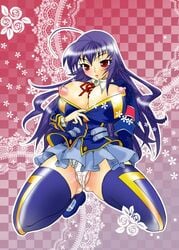 blush breasts cameltoe kurokami_medaka large_breasts medaka_box nipples panties underwear