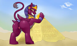 anus ass felid female friendship_is_magic genitals hi_res mammal my_little_pony mythological_sphinx mythology pussy pyramid solo sphinx_(mlp) wispytuft