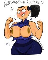 1girls 2018 angry areola areolae artist_name biceps big_breasts black_hair blue_clothing blue_shorts blush blushing breasts breasts_out bursting_breasts busty cartoon_network clenched_fists clenched_hands clenched_teeth clothing curvy dated dialogue enf english_text eva_(tdi) exposed_breasts eyelashes female female_only gold_eyes gold_lipstick gold_nipples golden_eyes golden_nipples guillion_(toshkarts) highres huge_breasts large_breasts lips mole mole_under_eye motion_lines muscles muscular muscular_arms muscular_female nipples partially_clothed ponytail ripped_clothes ripped_clothing sexually_suggestive shiny_clothes shiny_hair shiny_skin shorts signature sleeveless solo standing teeth text torn_clothes torn_clothing total_drama_island voluptuous white_background wide_hips workout_clothes