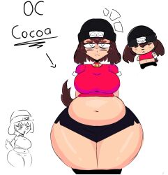 2020 2025 2025s 3girls arrow arrow_(symbol) bbw beanie beanie_hat belly belly_bigger_than_head big_breasts black_beanie black_shorts blush_stickers breasts brown_hair brunette_female brunette_hair chubby chubby_belly chubby_female chunky chunky_thighs cocoa_(slsisra) dark_brown_hair deviantart deviantart_link different_angles different_artstyle different_poses different_size digital_drawing_(artwork) digital_media_(artwork) dog_girl dog_tail fair-skinned_female fair-skinned_female_body fair_skin fair_skinned_female first_porn_of_character hat hips hips_wider_than_shoulders humanoid_anthro jpg multiple_sources no_background oc original original_character red_shirt salasisra same_character short_hair short_shorts shorts simple_background simple_eyes sketch slsa_lea slsisra solo solo_female solo_focus thick thick_thighs thighs thighs_bigger_than_head thunder_thighs thunderthighs twitter_link uncolored uncolored_background white_background