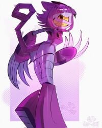 ass cat claws color cyclops female_focus gameoverse legs looking_at_viewer malice_(gameoverse) one_eye robot sdanii