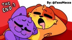 2boys after_sex anal anal_sex anthro anthro_on_anthro anthro_penetrated big_ass big_penis catnap_(poppy_playtime) critters_(poppy_playtime) cum cum_in_ass cum_inside dogday_(poppy_playtime) doggy_style femboy fexu_mocco furry furry_only male_only mating_press no_humans poppy_playtime purple_fur sleeping smiling_critters tagme thick_thighs video