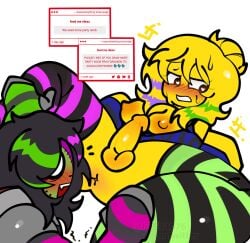 1boy1girl anus areolae balls bottomless breasts breasts_out clothing forsaken_(roblox) futanari ha534076 nipples noob_(forsaken) penis pent_up request roblox roblox_game robloxian scene_noob scenecore_jason_(forsaken) self_upload strawpage_request tagme tank_top thick_thighs thighhighs watermark