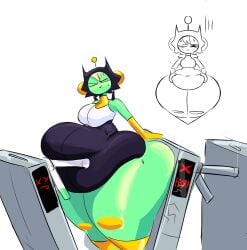 2020s 2025 2025s 2females 2girls alien alien_girl alien_humanoid alien_only bbw big_belly big_thighs blonde_female blonde_hair blush_lines bottom_heavy bottom_heavy_female broken broken_object cracks cute cute_expression cute_face destruction destruction_of_property deviantart_link digital_art digital_drawing digital_drawing_(artwork) digital_media digital_media_(artwork) error error_message extra_thicc fat fat_female fat_girl fatty full_body fully_clothed gigantic_hips gigantic_thighs grabbing_belly grabbing_own_belly green_body green_skin helmet hermica_(slsa_lea) hi_res high_quality high_resolution highres hips_wider_than_shoulders hyper hyper_butt hyper_hips hyper_thighs inconvenient_ass inconvenient_belly inconvenient_butt jpg massive_hips massive_thighs multiple_sources oc original original_character pear_shaped pear_shaped_female puffed_cheeks puffy_cheeks sad sad_expression sad_look salasisra same_artist_different_name same_character shiny shiny_skin short_hair sketch slsa_lea slsisra solo solo_female solo_focus stuck stuck_fetish stuckage teapot_(body_type) thicc thicc_ass thicc_breasts thicc_thighs turnstile twitter_link voluptuous voluptuous_female x_eyes yellow_blush yellow_boots