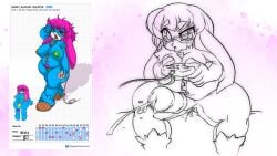 bunny_ears bunny_girl bunny_random_creator bunny_tail character_creator character_sheet costume cum female futanari horse_penis horsecock orgasm proportions reference_sheet smaller_female